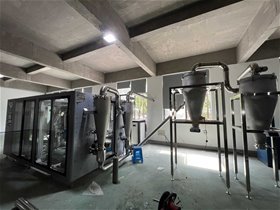 浙江某食品公司-江蘇萬創滅菌科技-高溫蒸汽瞬時粉末滅菌設備安裝現場！