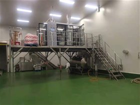 山東濟南某香辛料公司-江蘇萬創滅菌科技-高溫蒸汽瞬時粉末滅菌設備安裝現場！